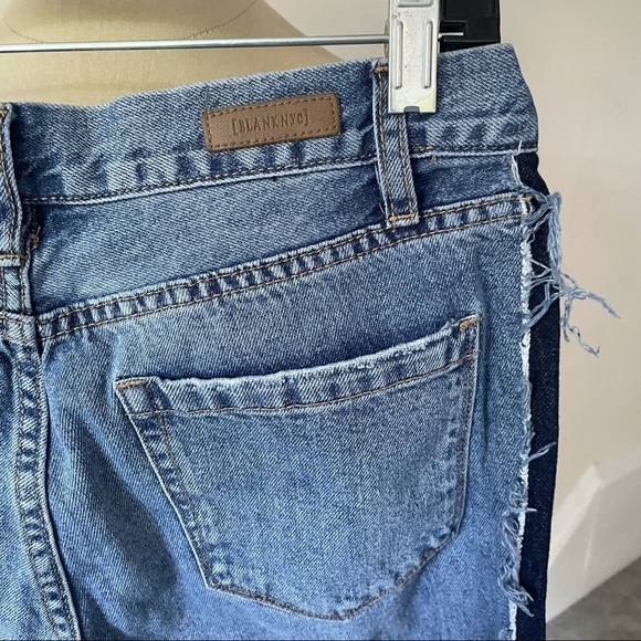 Blank NYC Crop Girlfriend Contrast Panel Jeans EUC - Picture 4 of 6